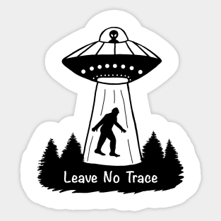 Leave No Trace Alien & Bigfoot Sticker